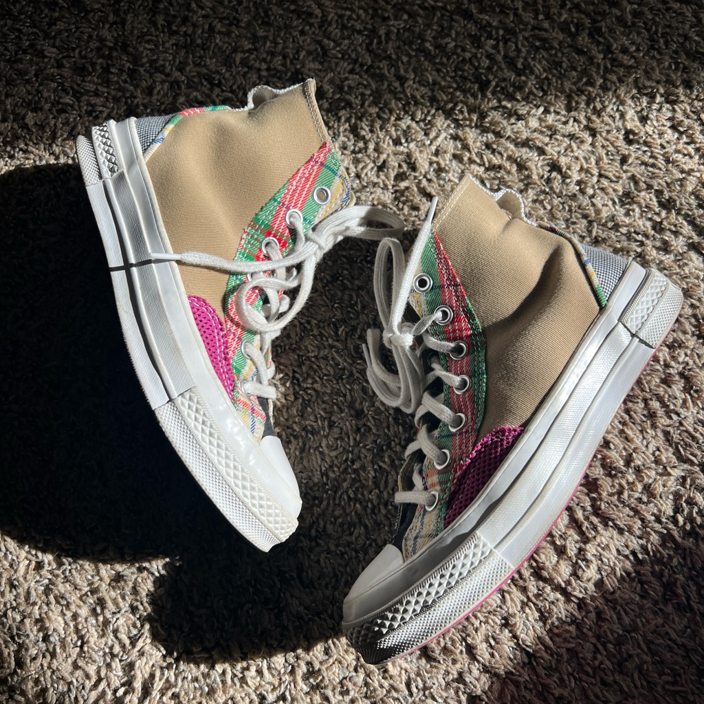 Plaid Patchwork Converse